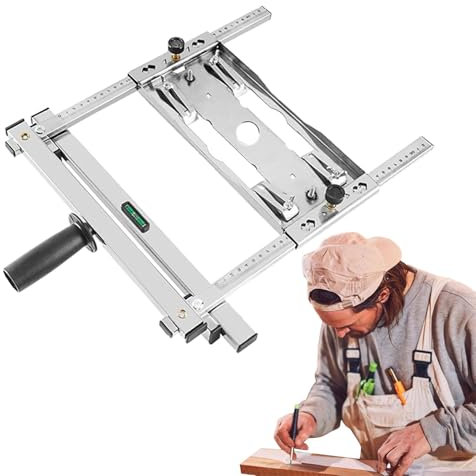 Positioning Cutting Board Tools, Electric Circular Saw Edge Guide, 36.42x15.35 Inches Woodworking Tool Set, Trimmer Machine Positioning Frame for Precision Cutting