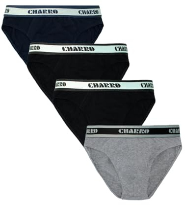 CHARRO Slip da Uomo Colore Assortito Conf da 4 pz, 4S-Zeus, XL