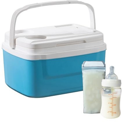 Tragbarer Camping-Kühler, 8 l, auslaufsicher, Outdoor-Eistruhe mit Griff, effiziente Temperaturkontrolle, große Kapazität, Auto-Kühlschrank für Lebensmittel, Getränke, für Picknick, Reisen, , 33