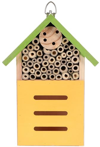 EPIGEIST Wooden Insect House Ornaments Decorative Bee Nest Ladybugs Cabin for Garden Outdoor Decoration Creative Garden Accents