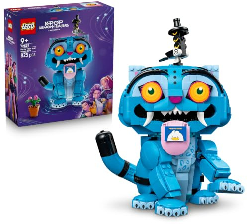 LEGO KPop Demon Hunters Tigern Derpy och fågeln Sussie – K-Pop-leksak med 2 djurfigurer och blomkruka – Rumsdekoration för barnrum – Present för musikintresserade flickor och pojkar från 9 år – 72537