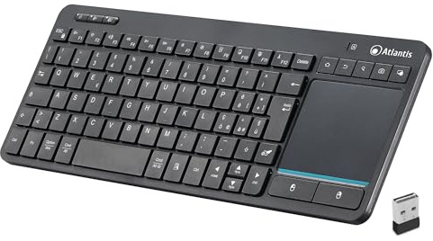 Atlantis Mini Tastiera con touchpad wireless RF/Bluetooth italiana QWERTY