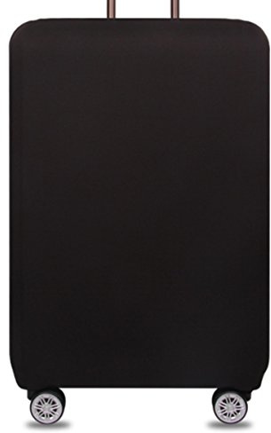 YianBestja Monochrome Housse de valisse Bagage Élastique Bagages Couverture Valise Couverture Protecteur Housse de Bagage pour 18-32 Pouce Valise (Noir, XL (29-32 inch Luggage))