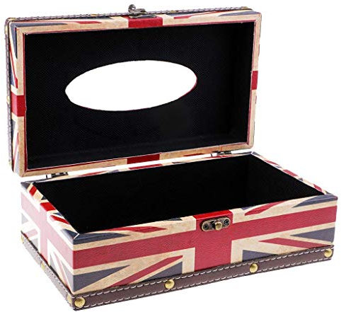 Backbayia retrò Contenitore per fazzoletti in Legno distributore di Asciugamano di Carta # 4