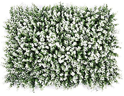 Plant Wall, Mat with Artificial Plants - Vertical Garden as Wall Greening, Privacy Screen on Fence or Balcony, Artificial Grass Wall Decoration