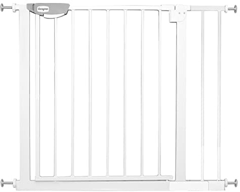 Hengmei - Barrière de protection - En métal - Perçage non nécessaire - Se referme automatiquement - Pour porte d'escalier - Idéale pour assurer la sécurité des enfants - 85 à 95 cm - Blanc