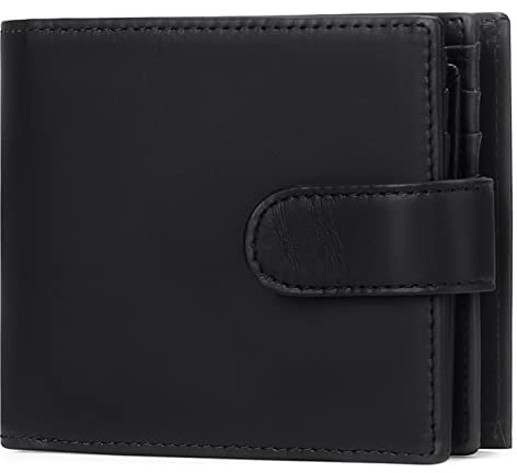GAEKEAO Cartera para Hombre de Piel auténtic con Bloqueo RFID Billetera Hombre con 15 Ranuras para Tarjetas, 2 Compartimentos para Billetes, 1 Bolsillo Monedas de Cremallera, Regalo para Hombres