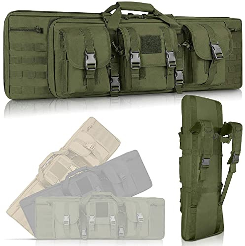 Custodie per Carabine, 95/105/118/140 cm Custodia Doppia per Fucile, Fucile di Canna da Pesca Borsa,Fodero Porta Fucili Imbottito, Resistente e Impermeabile, per Conservare Braccia,Green-47in/118cm