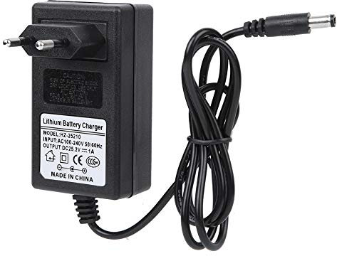 Tatiy Chargeur pour Pistolet de Massage 25.2V DC, Adaptateur d'alimentation pour Pistolet Fascia avec Protection Contre la surtension/Courant, contrôle de température, Chargeur pour Masseur(UE 25.2V)