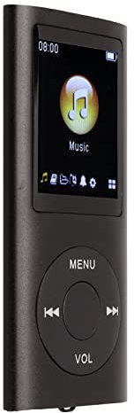 Reproductor MP3, Reproductor portátil de música Digital sin pérdidas, Reproductor de música MP3 Multifuncional con Pantalla LCD de 1,8, batería de Larga duración,admite hasta 64GB (Negro)