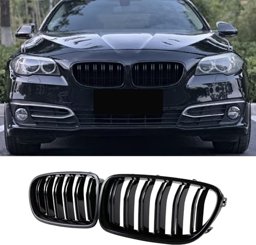 Hengjiayao F10 Rejilla De Radiador para BMW Serie 5 F10 F11 M5 Parrilla F10 F11 riñones Serie 5 Doble Negro 520 523 525 530 2010-2017 (For 5er F10 2010-2017)