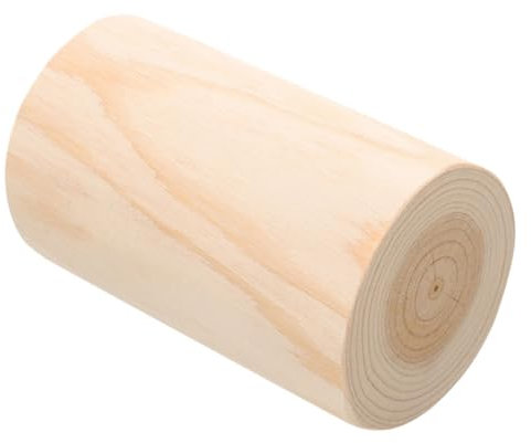 BESPORTBLE Staccionata in Legno Vaso Per Piante Da Ceppo D'albero Vaso Per Piante a Ceppo Sgabello Del Tronco D'albero Candelabri a Colonna Vasi Per Rustici Di Legno Beige