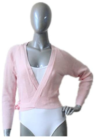 JMORCO Mallot De Ballet Suéter Cruzado de Ballet Rosa Claro for niñas y Mujeres/Calentadores de Ballet acrílico for niñas Tops Tejidos(CL)