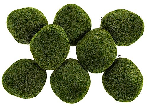 Cabilock 8pcs Moss Block Moss Stones Artificial Stones Decorative Fake Balls Plant Vase Filler balls Artificial y Peat s Plant s Foam Green