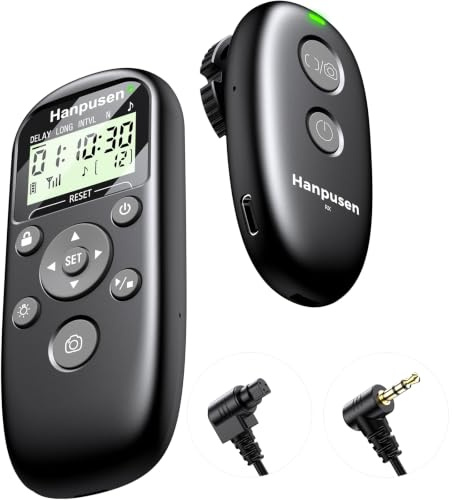 Rechargeable Wireless Intervalometer Shutter Release for Canon Cameras - Time-Lapse, Star Trails, Interval & Bulb Exposure Remote with OLED Display for Canon R50 V/R6 Mark II/T7/R100/R8/R7/R6/R5/R10