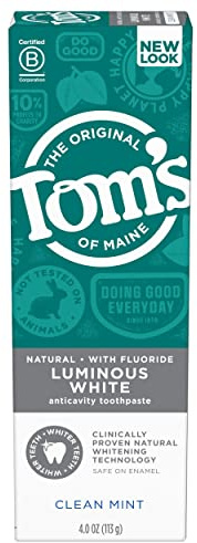Tom's of Maine - Zahnpasta aus heller, natürlicher weißer Paste mit sauberer Fluoridminze - 4 Unzen