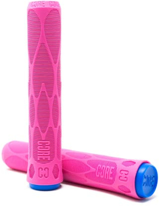 CORE Skinny Boy Handlebar Grips for Bikes & Scooters BMX Cycling Mountain Bike Soft Non Slip Longneck Bike Grips Bar Ends Included fits All Stunt Scooters BMX MTB - 170mm - Pink