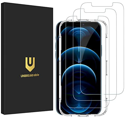 UNBREAKcable iPhone 12 Pro Max Screen Protector [3-Pack], 0.33mm 9H Hardness Tempered Glass Screen Protector Compatible with Apple iPhone 2020 Release iPhone 12 Pro Max (6.7 Inch) [Anti-scratch]