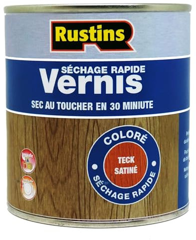 Rustin's - Barniz satinado para madera interior - Secado rápido - Roble - 15m²/L - 500ml (VGOA500FR)