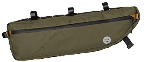 AGU Borsa da bicicletta, tubo 5,5 l, borsa da telaio, idrorepellente, riflettente, montaggio semplice, 100% poliestere riciclato, colore: verde militare
