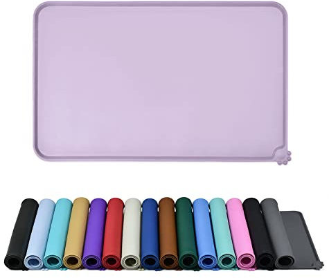 Reopet Silicone Dog Cat Bowl Mat Non-Stick Food Pad Water Cushion Waterproof - Multiple Colors, Sizes & Purposes, Lavender