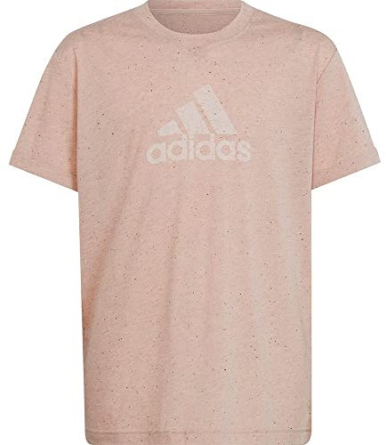 adidas Mädchen T-Shirt (Short Sleeve) G Fi Bl T, Wonder Taupe Mel/White, IC0108, 164