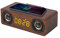 APM Enceinte Bluetooth Réveil Bois avec Radio FM, Chargement sans Fil Induction pour Smartphone,Port de Charge USB, Luminosité Réglable, Réveil Numérique Affichage LED, 425024