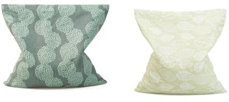 GRÜNSPECHT Kirschkern-Kissen 19x19cm, Wärmekissen für Nacken, Bauch & Rücken, Bezug aus 100% Baumwolle, für Mikrowelle & Backofen, grün (100-V7) & Kirschkern-Kissen 22x24cm