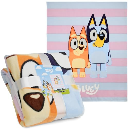 Bluey Manta para Cama, Sofa Suave, Cobija de Invierno, 150 x 130 cm - Regalo Niños