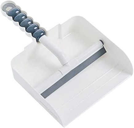 Beavorty Squeegee Cleaner and Dustpan Set, Grey Rubber Scraper Wiper for Window Glass, Car and Dining Table, Multipurpose Household Cleaning Tool for Kitchen and Bathroom