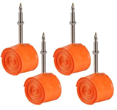 Bicicleta de carreras para tubo interior de TPU 700C, construcción ligera con válvula de metal compatible con bicicleta de carretera de 28 pulgadas para neumáticos de 20-32C de ancho (4 x FV60 mm)