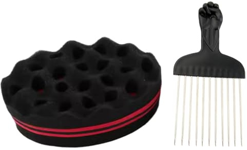 Hårsvamp För Afro Män Dreadlock-styling Volymgivande Definierande Underhåll | Dread Afro Coil Barberverktyg För Krullning Och Vågor Skrubb- Och Stylingvågkam För Dreadlockunderhåll Hemma & , Passa