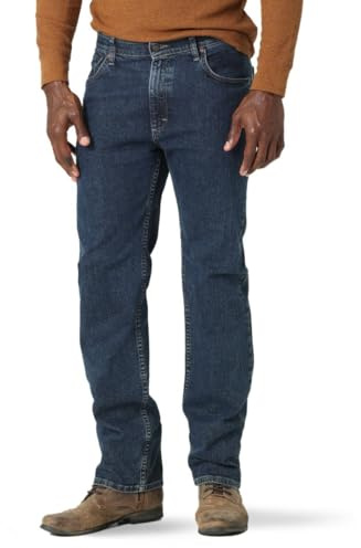 Wrangler Authentics Men's Regular Fit Comfort Flex Waist Jean, Leon, 40W x 29L Blue