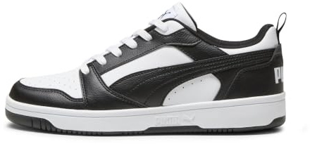 Puma Unisex Adults Rebound V6 Low Sneakers, Puma White-Puma Black-Puma White, 8 UK