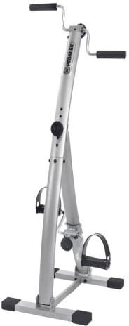 Motionscykel med bipedal (+kaloriräknare), vikbar, ben- och armträning samtidigt, 6 olika höjder, olika motståndsnivåer (dubbla pedaler + räknare)