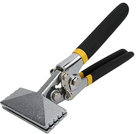 Natudeco Blechbiegezange, Manuelle Blechklemmnahtzange, Abkantzange,Verstellbare Backe, Falzzange, Rutschfester Griff, Falzzange,Metallbiegewerkzeug(Gerader Abschnitt)