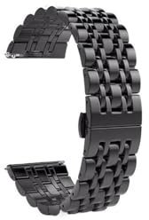 WUURAA Metallarmband, geeignet for Zeblaze GTS 3 Pro, Edelstahlarmband, for Zeblaze Vibe 7 Pro/Lite-Armband, for Zeblaze Beyond 2-Armband (Color : Black, Size : For Zeblaze Vibe 7 Pro)