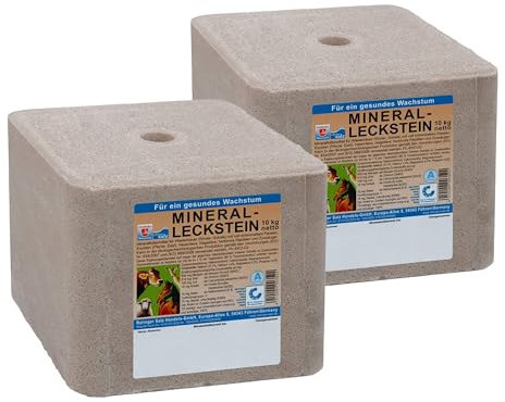 Ralinger Minerallecksteine für Tiere 2 x 10 kg aus naturreinem Steinsalz mit Mineral- und Spurenelementzusätzen 20kg Salz