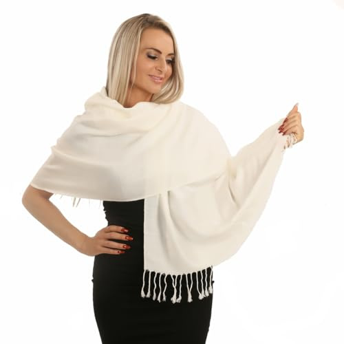 PashminaShine - Bufanda de Cachemira Suave Como Seda para Mujer y Hombre, Ligera para Otoño y Verano, Chal de Pashmina