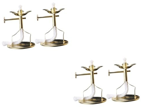 DOITOOL 4 Stück Lampenhalter Kerzenhalter Ersatzbrenner für Öllampen Ersatzdochte für Öllampen Dekor Münzhalter Buddha Lampe Dochtgestell Docht Aufbewahrungsständer Baby