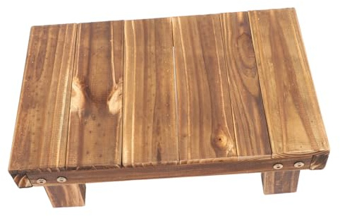 Happyyami Banco Para Plantas De Madera Para Balcón y Oficina, Soporte Compacto 40x25x15 Cm, Estante Resistente Para Macetas y Decoración Interior, Organizador Multiusos Para Ventana y Escritorio