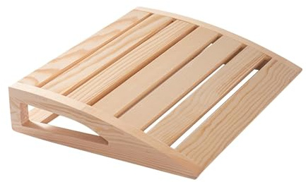 Poggiatesta per sauna realizzato a mano in legno massello (38 x 31 cm), accessorio ergonomico per sauna per bagno turco e relax, circolazione dell'aria naturale e delicato sulla pelle
