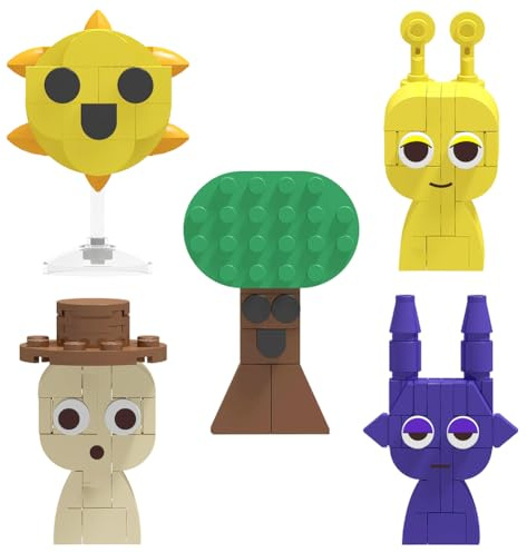 Colorful Assembling Toys Figures,Creative Spru-nki Building Block Set,Diy Spru-nki Action Figures Game-Themed Building Block Figures for Kids Girls and Boys Toys Gift Durable and Fun 5PCS