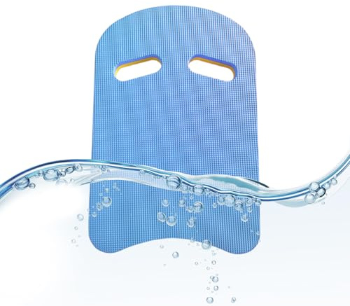 Unisex swimming board, featuring an EVA foam buoyancy board with safety hand holes. Suitable for beginners and training use, designed to enhance swimming technique. (Blue - U)