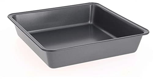 De Buyer - Moule carré en acier antiadhésif - 22,5 x 22,5 x 5 cm -, Noir