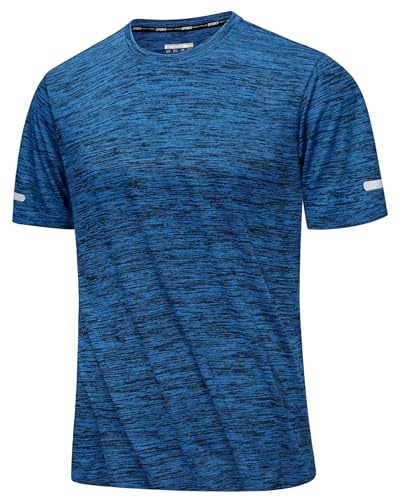 MAGCOMSEN Tee Shirt Homme Chemise D'entraînement Respirante à Séchage Rapide Chemise Course à Manches Courtes T-Shirt de Fitness