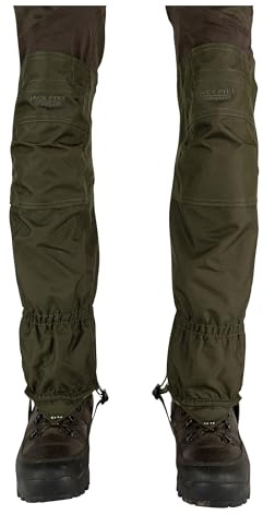 JACK PYKE Zip and Buckle Fastening Highline Waterproof Leg Gaiters Green