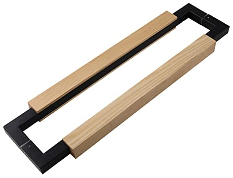 ntumLeap Door Handle Solid Door Handle Set with Install Fitting,Stainless Steel Wood Long Rectangular Sliding Door Handle (Style2 80cm/31.5) (Style5 40cm/15.7)
