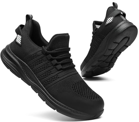 Safety Trainers Steel Toe Cap Trainers Men Safety Work Shoe Ink Blcak 3