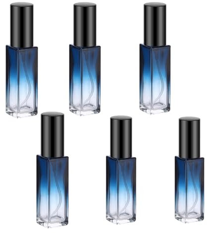 Weenwill Perfume Atomiser Refillable,6 Pcs Travel Perfume Atomiser Bottle 10ml Portable Glass Clear Leakproof Spray Bottle with Fine Mist Aftershave Dispenser for Travel Holiday Daily Business